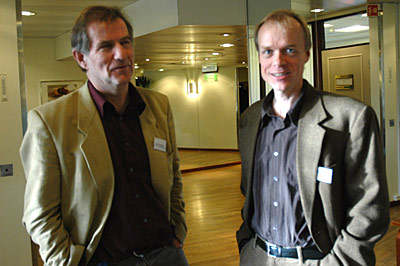 Terje Vindenes fra DNT og Øystein Bakke fra FORUT