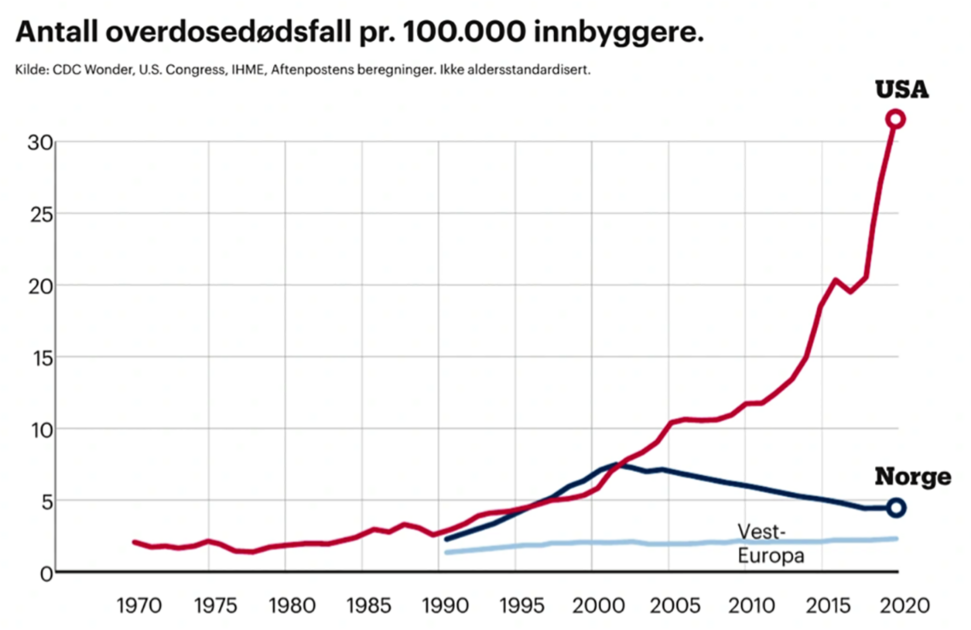 Statistikk og overdosedødsfall
